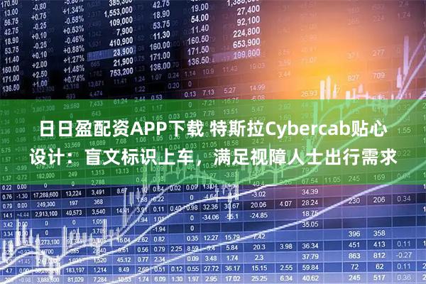 日日盈配资APP下载 特斯拉Cybercab贴心设计：盲文标识上车，满足视障人士出行需求